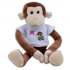 Mono de peluche 33 cm con foto o nombre